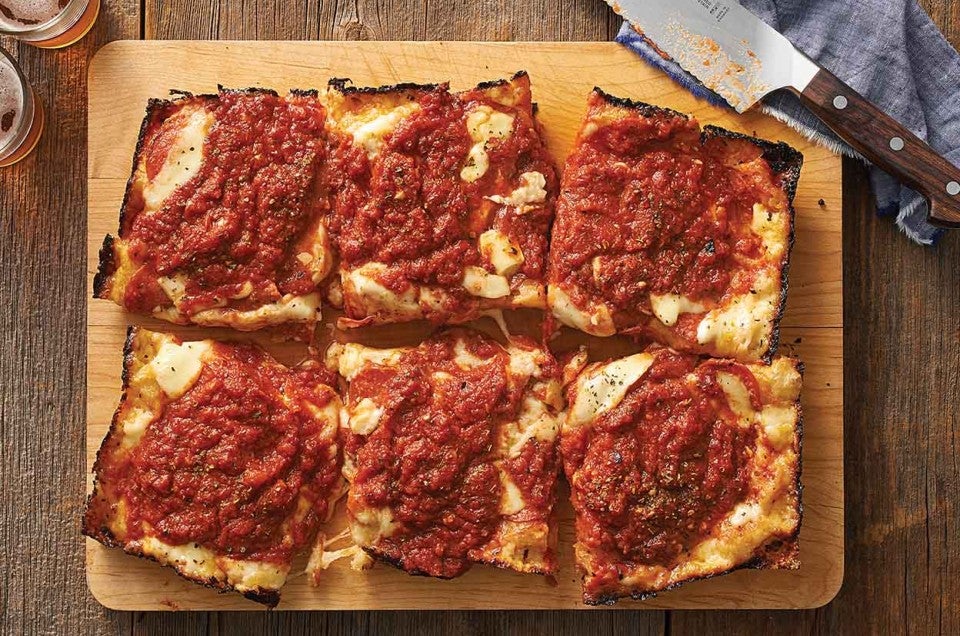 Extra Crispy Detroit Style Pan Pizza Recipe 