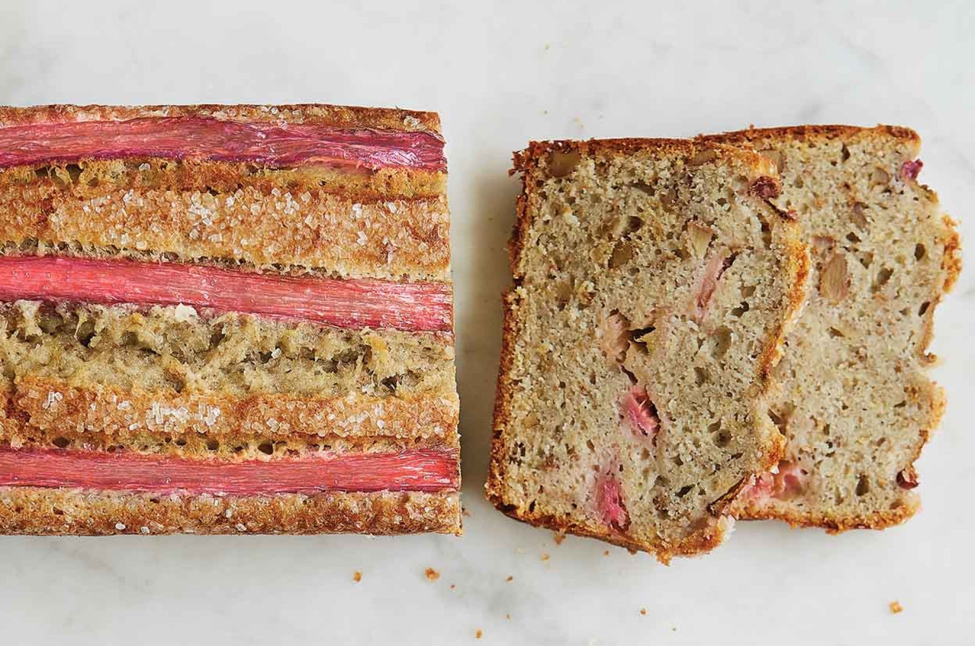 rhubarb walnut bread