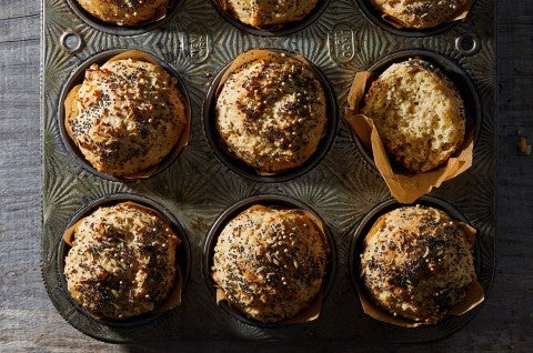 Sour Cream Rye Muffins