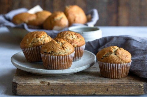 Gluten-Free Whole Grain Banana Muffins - select to zoom