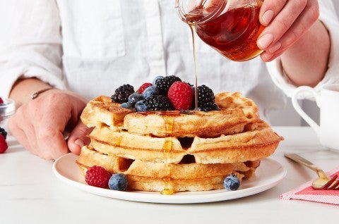 Overnight Sourdough Waffles - select to zoom