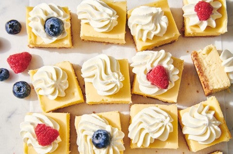 Vanilla Bean Cheesecake Bars  - select to zoom