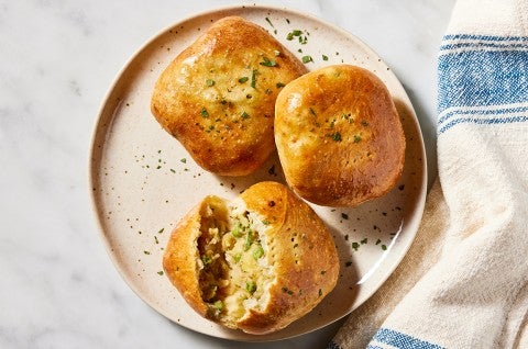 Pea and Feta Flatbread Pockets  - select to zoom