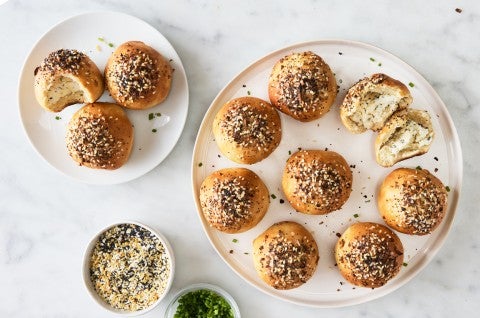 Cream Cheese-Stuffed Bagel Pockets  - select to zoom