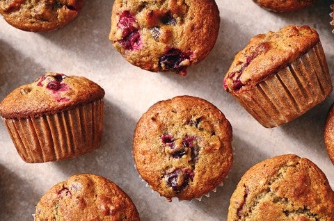 Sourdough Date Nut Cranberry Muffins  - select to zoom