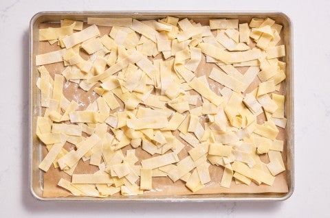 Fresh homemade egg noodles