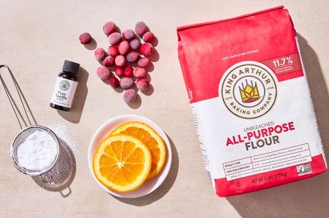 Cranberry Orange Bread ingredients - select to zoom