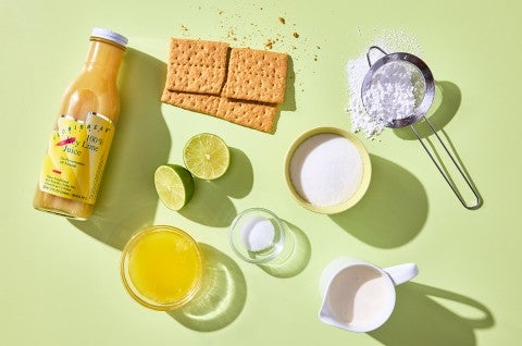 Creamy Key Lime Pie Bars ingredients - select to zoom