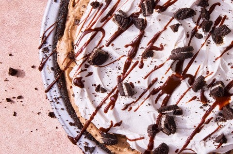 Close-up of a whole Mocha Madness Ice Cream Pie - select to zoom