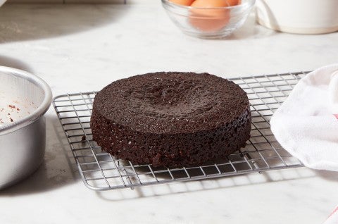 Chocolate cake with a sunken center