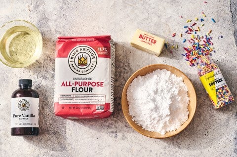 Vanilla Cake Pan Cake ingredients - select to zoom