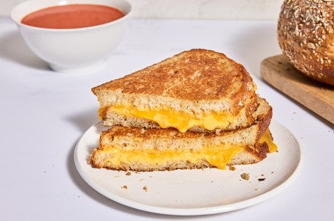 Baker's Grain Sourdough Bread made into a grilled cheese sandwich - select to zoom