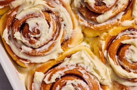 Close-up of Sweet Potato Cinnamon Rolls - select to zoom