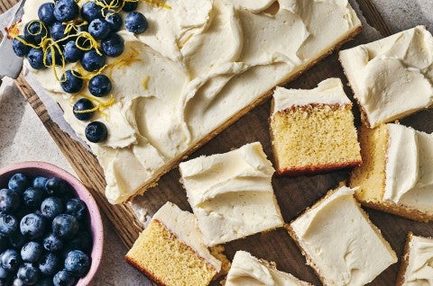 Chef Zeb's Hot Milk Cake sliced into pieces - select to zoom