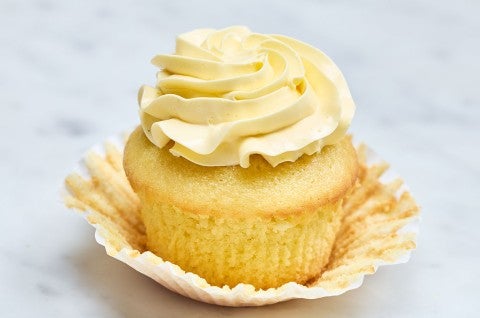 Swirled French Buttercream atop a cupcake - select to zoom