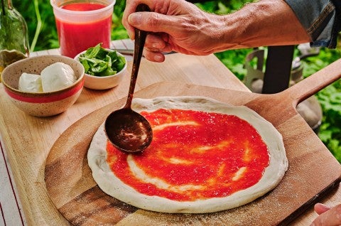 Making Margherita Pizza - select to zoom
