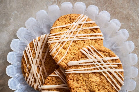 A plate of Crispy Brown Butter Cookies - select to zoom