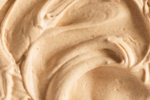 Detailed shot of swirls of Brown Butter Cream Cheese Frosting - select to zoom