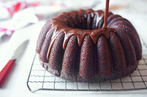 Chocolate Fudge Bundt Cake via @kingarthurflour