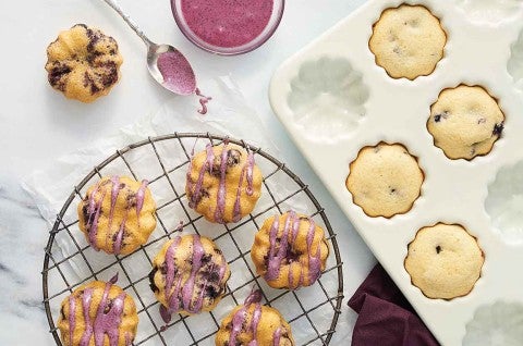 Lemon Blueberry Cornmeal Cakes - select to zoom