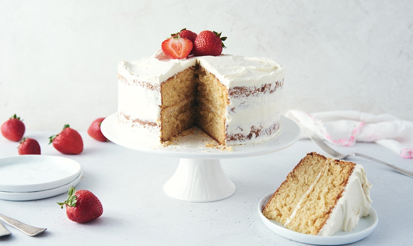 Yellow Cake made with baking sugar alternative