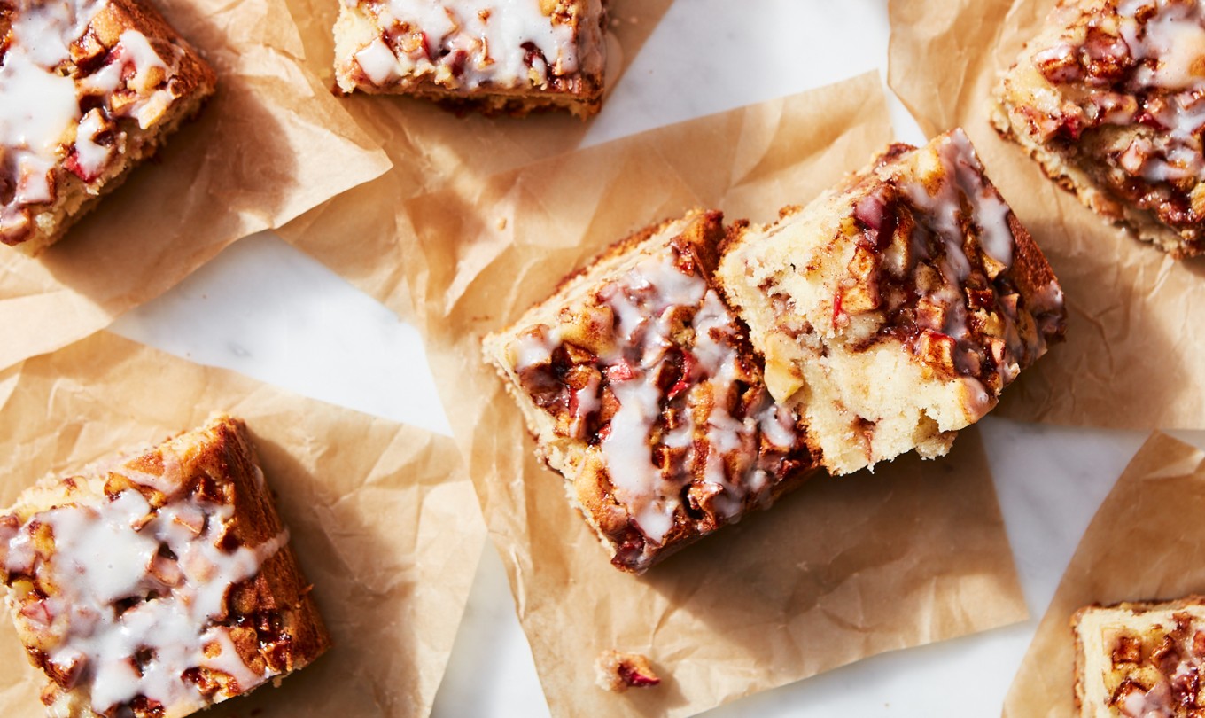 Squares of Apple Fritter Cake