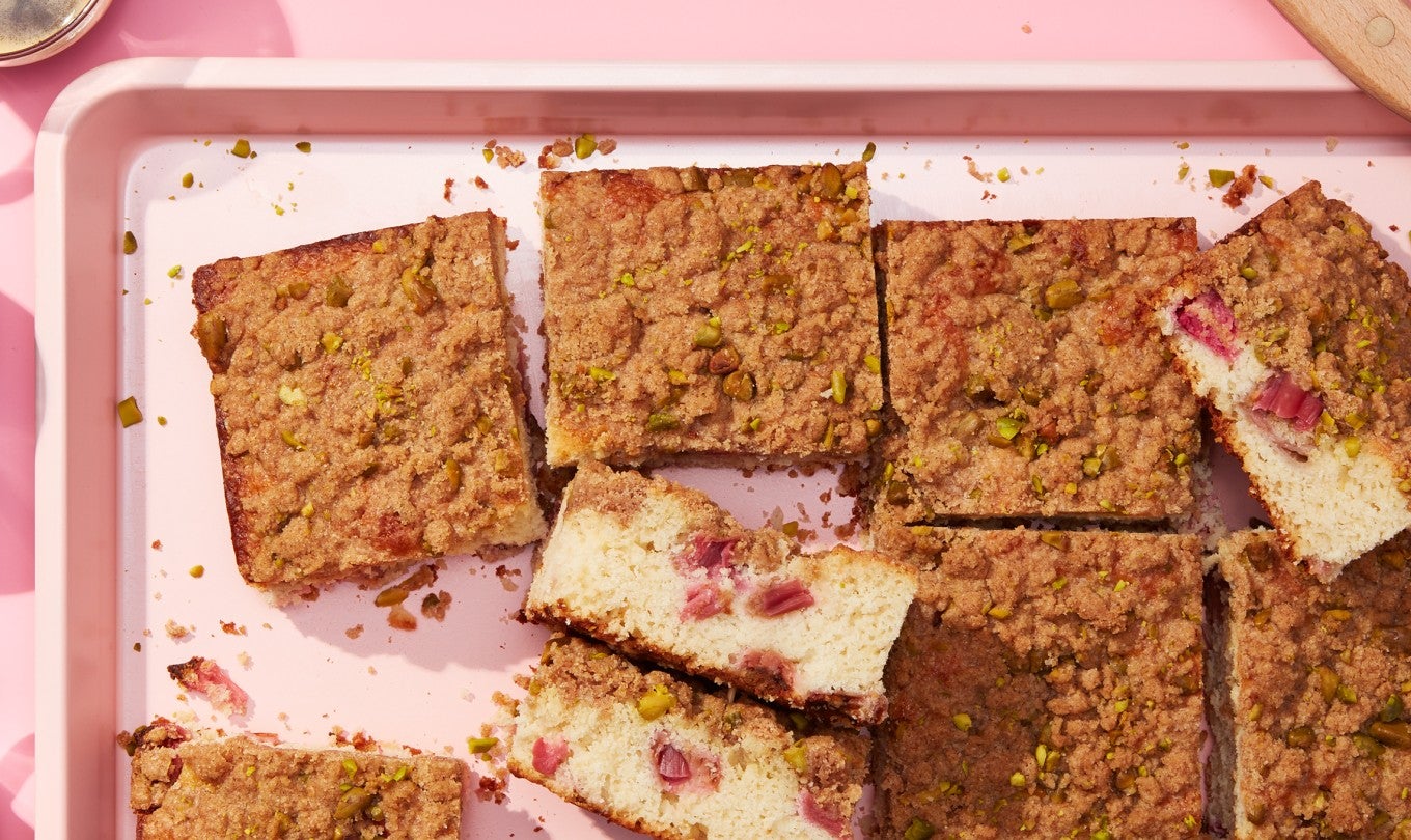 Rhubarb-Ginger Coffeecake