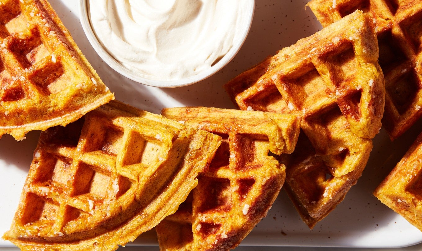 Pumpkin Sugar Crunch Waffles