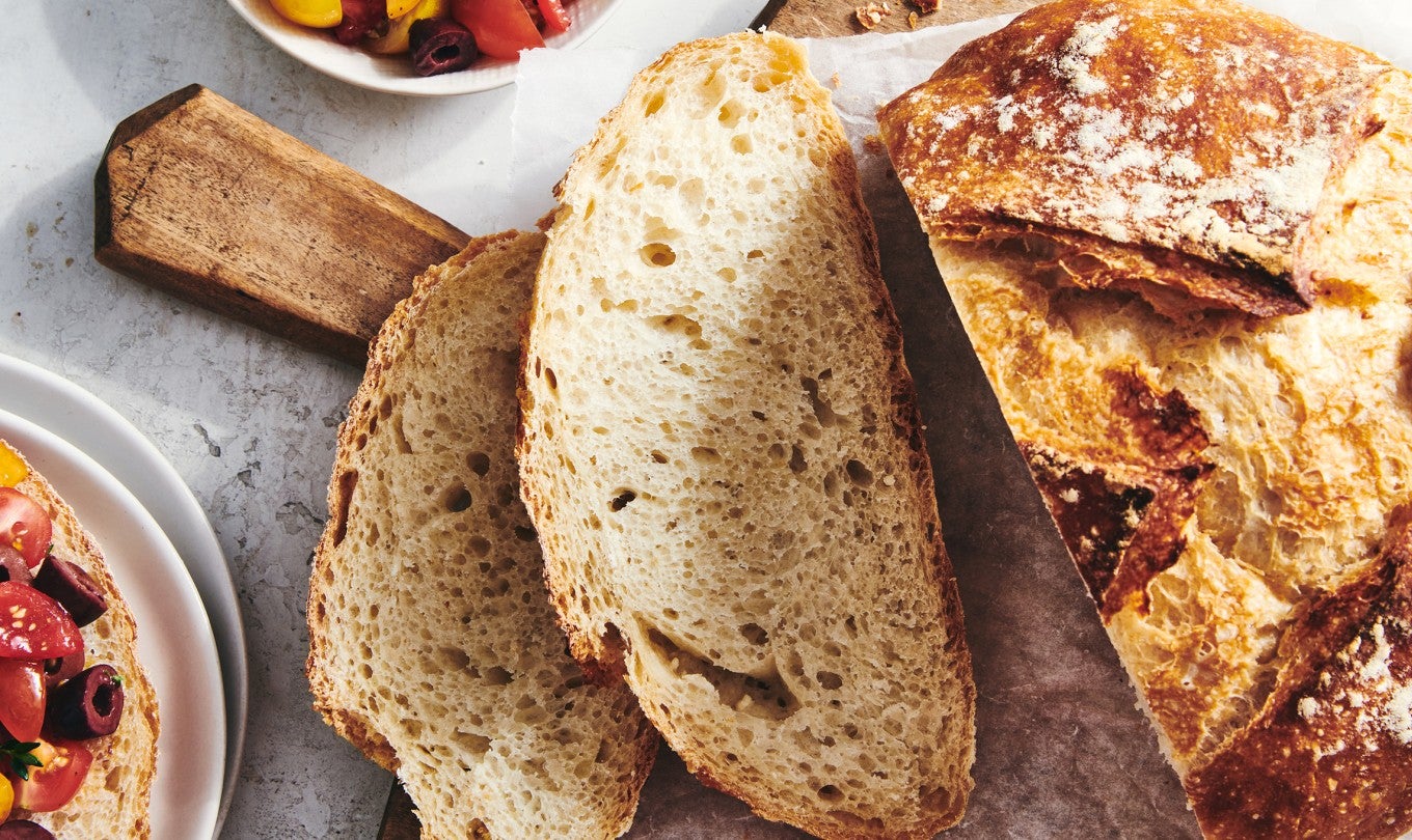 No-Knead Crusty White Bread