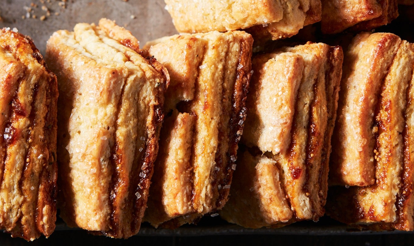 Layered Fig and Rosemary Cornmeal Scones