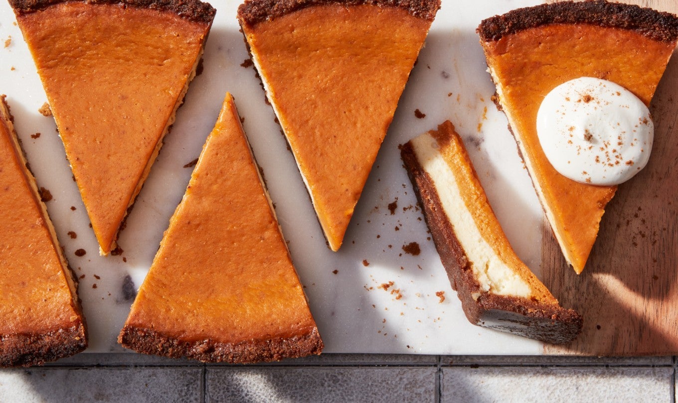 Pumpkin Cheesecake Pie Recipe King Arthur Baking