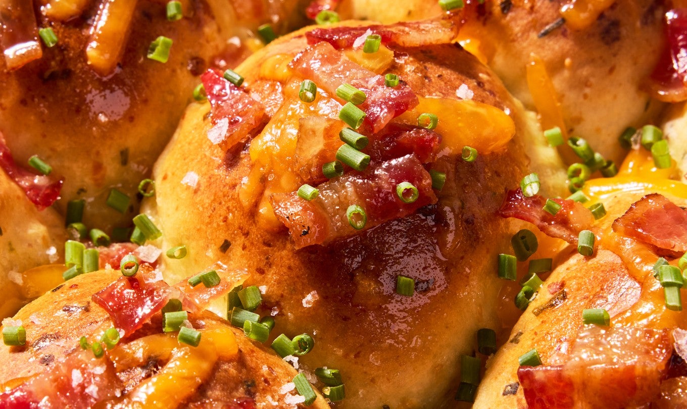 Loaded Baked Potato Dinner Rolls 