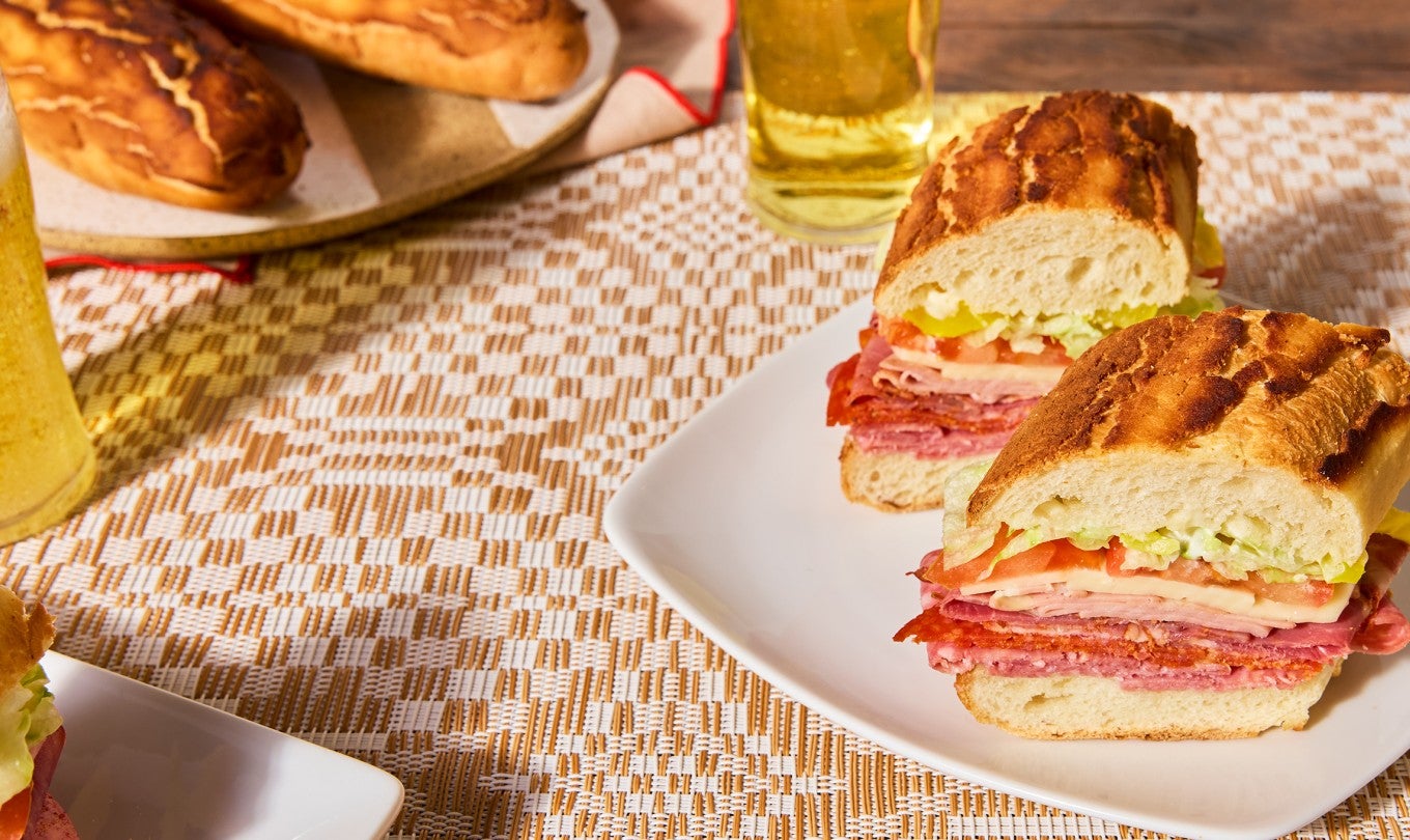 Dutch Crunch Rolls as a sandwich