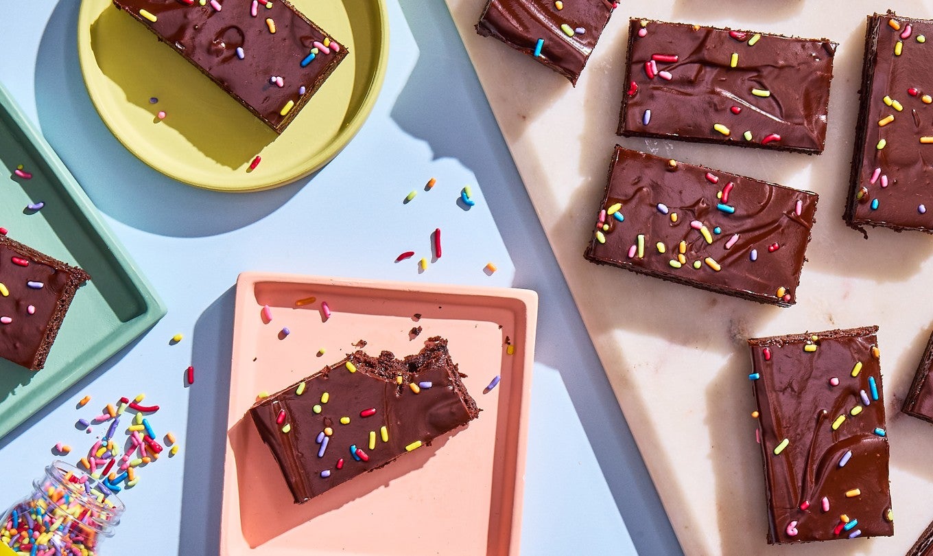 Easy Frosted Brownies served on plates
