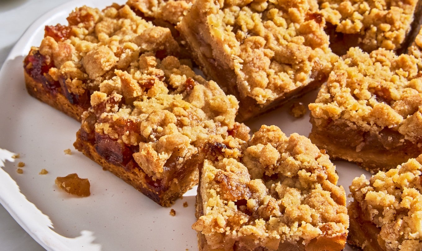 Apple Pie Bars on a plate