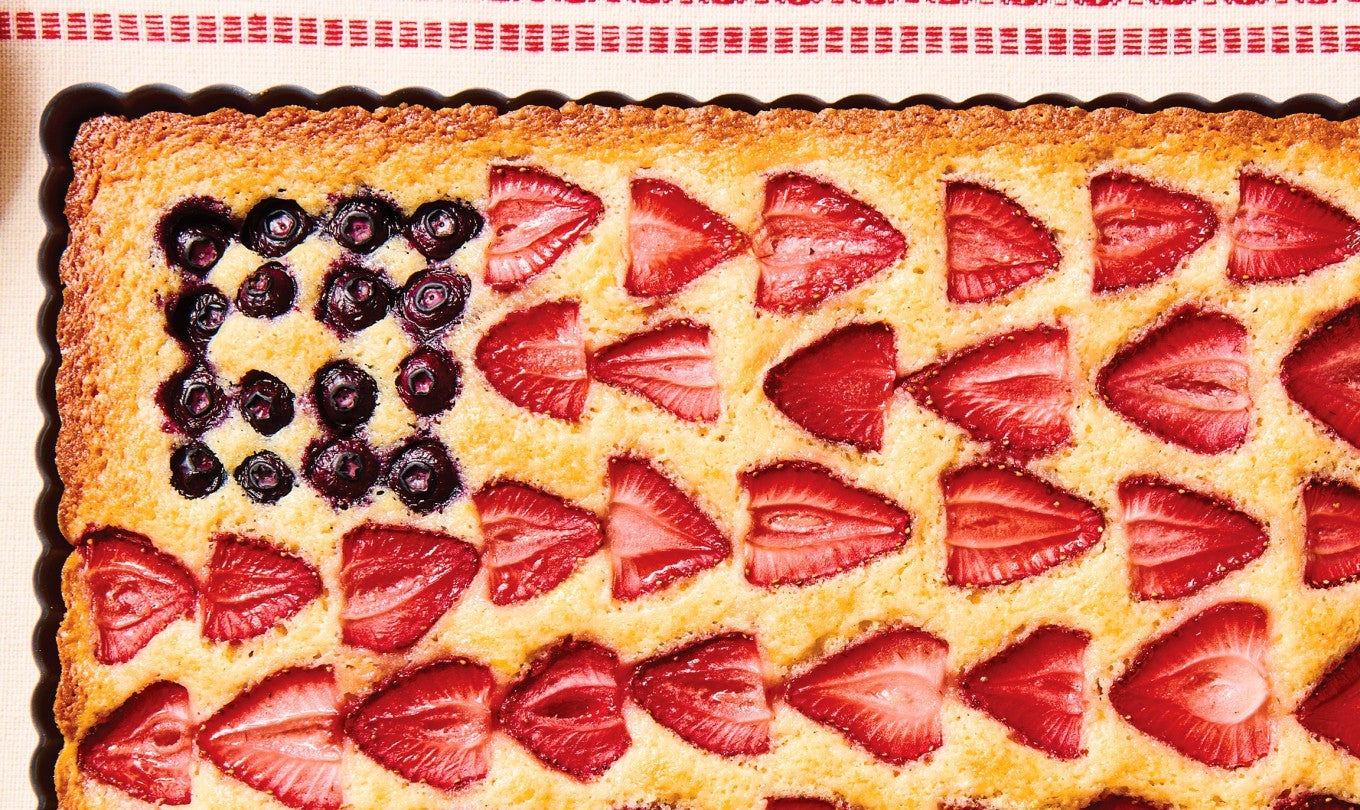 Strawberry Flag Cake