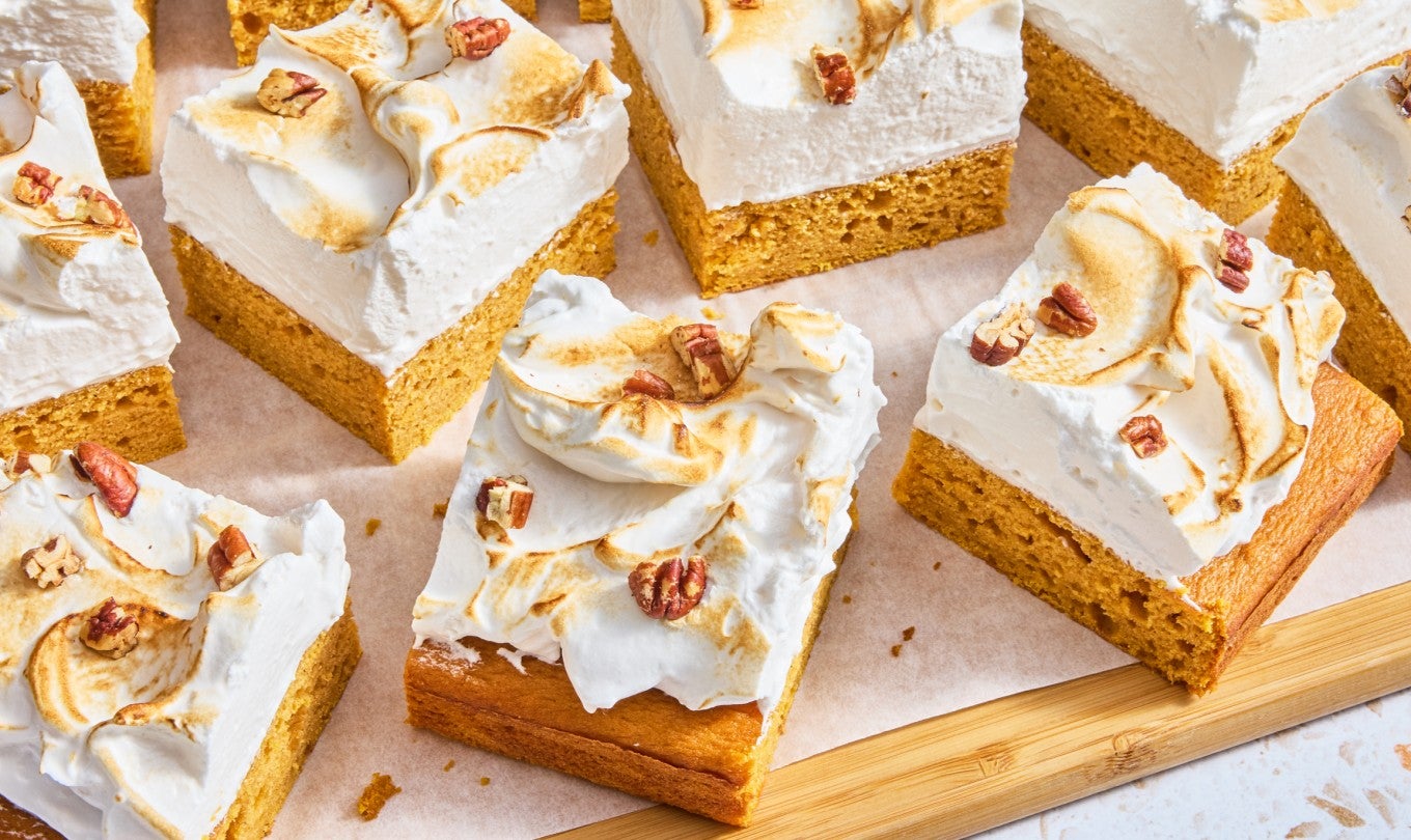 Sweet Potato Sheet Cake with Marshmallow Frosting
