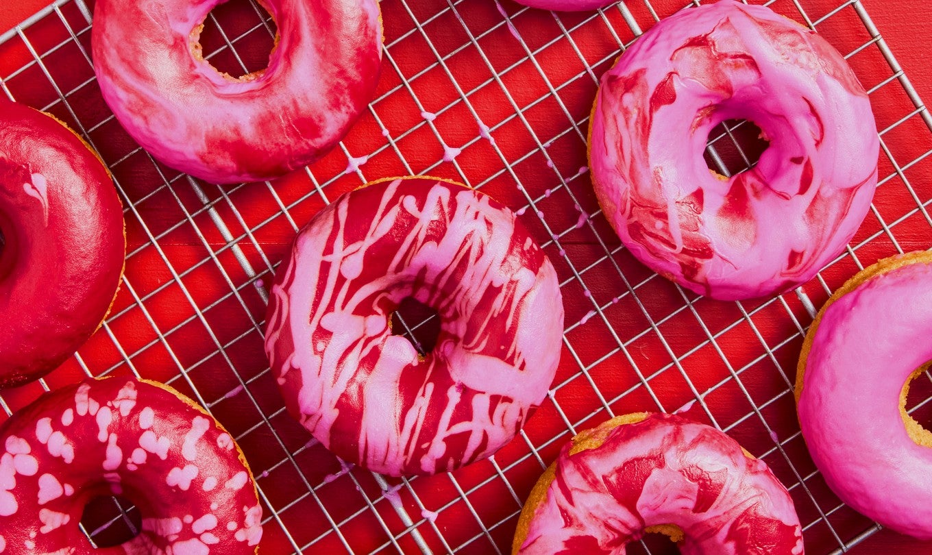 Festive Valentine's Day Doughnuts