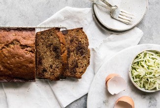 100% Whole Wheat Zucchini Chocolate Chip Bread