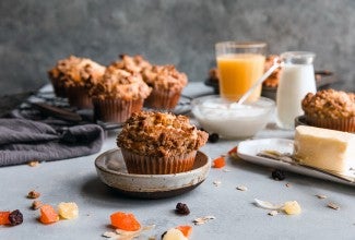 High-Fiber Fruit and Yogurt Muffins