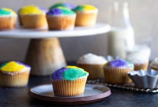 Mardi Gras King Cupcakes