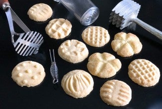 Imprinted drop cookies and tools