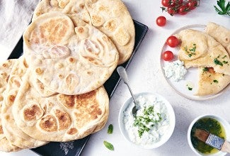 Whole Wheat Naan with Raita