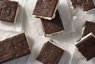 Chocolate ice cream sandwiches