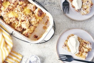 Panettone Bread Pudding with Lemon Filling