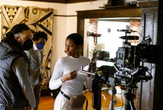 Kamari shooting her film