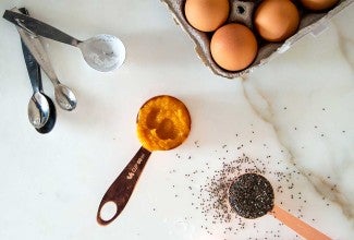 Egg substitution options on a counter