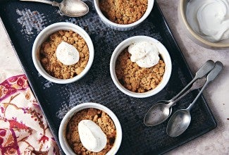 Individual Keto-Friendly Peach Crisp