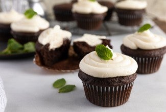 Grasshopper Cupcakes