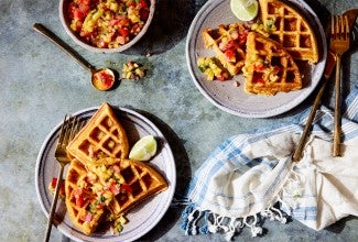 Savory Masa Harina Waffles